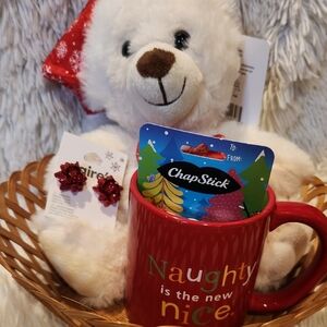 Festive Gift Set with Bear and Mug